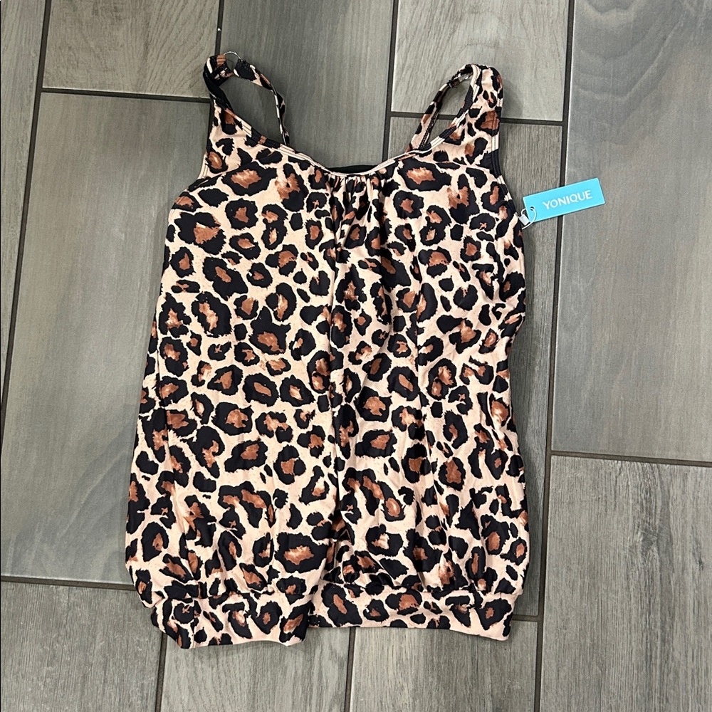 Yonique Womens Blouson Tankini Top No Bottom Loose Fit Swim Top Modest Tank Top - Picture 5 of 7